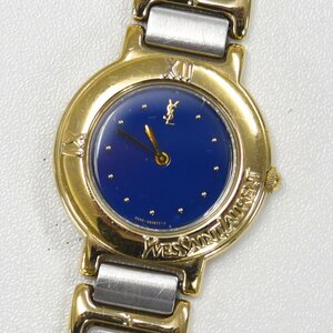 1円 可動品 腕時計 イヴサンローラン YVES SAINT LAURENT 2200-229789Y クォーツ レディース ブルー系 同梱不可