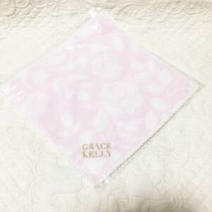 新品　百貨店商品　Grace Kelly　薔薇柄　ハンドタオル