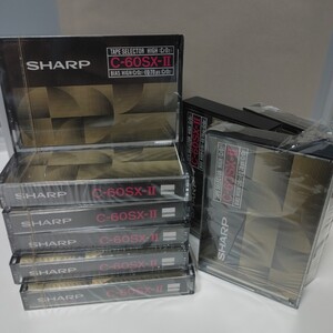 ALL 未使用 未開封！ SHARP カセットテープ C-60 SX-II ハイポジション まとめて 9本 ハイポジ 昭和 レトロ C-60SX-2 C-60SX-II 記録媒体