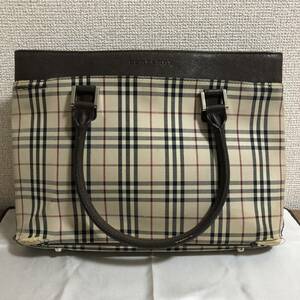 【1円~スタート】BURBERRY バーバリー ノバチェック ハンドバッグ トートバッグ【現状品】