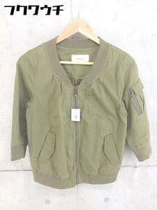 ◇ PAGEBOY ページボーイ 七分袖 ジップアップ ジャケット ブルゾン サイズF カーキ レディース