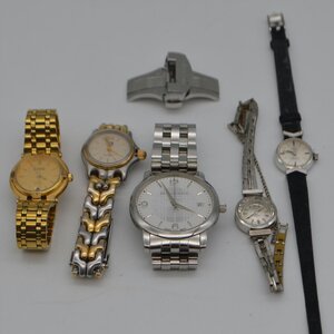 1円【ジャンク】 OMEGA,TAG HEUER,BURBEERY,GUCCI 5点セット/89