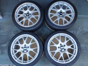 BBS MOTORSPORT CH140 8jX19Ｈ２ ｆT38 PCD114.3 5H タイヤ TOYO PROXES C1S 225/40R19 93W 　美品バリ山です　