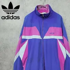 90s アディダス adidas ナイロンジャケット パープル×ピンク 古着