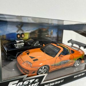 Jada 1/24 FAST&FURIOUS Dodge Charger R/T TOYOTA Supra JZA80 ワイルドスピード ダッジ チャージャー トヨタ スープラ ミニカー セット