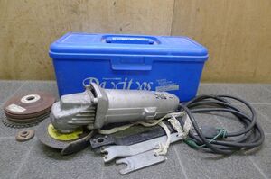 FF244 RYOBI スーパーグラインダー G-100 消費電力530W 50～60Hz 5.5A 回転数12000rpm 砥石外経100mm×厚さ4mm 穴経15mm 動作OK/80