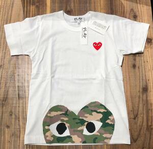 COMME des GARCONS PLAY　白Tシャツ　レディースSサイズ　AZ-T243