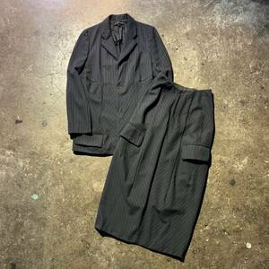 COMME des GARCONS 93SS バイアス切替 セットアップ ダーツ AD1992 90s コムデギャルソン ジャケット スカート