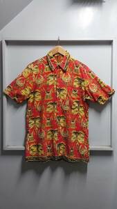 60-70’s Carula “JAVA BATIK” 半袖 バティックシャツ サイズ15 総柄