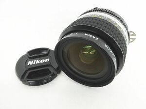 ニコン レンズ Nikon Ai-S NIKKOR 24mm 1:2 ニッコール マニュアルレンズ F2 AIS 244160 動作未確認 ジャンク扱い