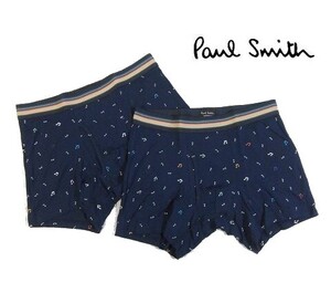 L日12632新品▼ ポールスミス ボクサーパンツ 2枚セット 【 L 】 マルチストライプ ボクサーブリーフ 下着 パンツ Paul Smith 紺系