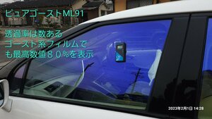 プラド　５ドア　ＫＺＪ９５Ｗ系 H8/5～フロント両サイドピュアゴーストML91車種、型式別カット済みカーフィルム