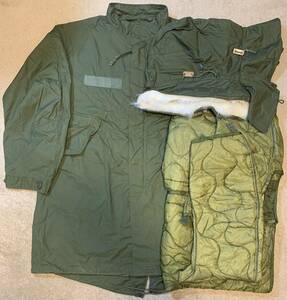 ★3点フルセット ヴィンテージ極美中古&New(DeadStock)米軍実物 Size:M USGI M-65 Fishtail Parka Full Set M65 フィッシュテール パーカー