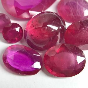 (天然ルビー8点おまとめ27ct)o 約5.4g 裸石 宝石 コランダム ジュエリー 紅玉 含浸 jewelry corundum ruby i②