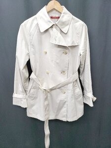 ◇ ◎ OLIVE des OLIVE オリーブ ショート丈 通勤 通学 長袖 トレンチ コート ライトベージュ レディース P