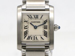 【 カルティエ Cartier 】 腕時計 W51008Q3 タンクフランセーズSM SS クォーツ アイボリー文字盤 レディース 箱 新着 05033-0