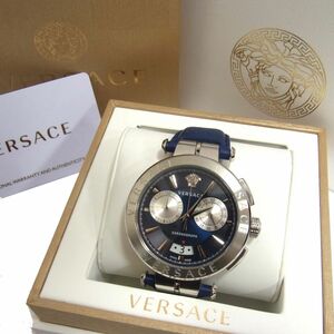 美品 定価124.300円☆VERSACE ヴェルサーチ アイオン クロノグラフ 腕時計 メンズ VE1D 00819 クォーツ アナログ