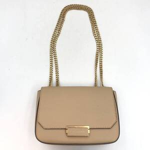 【CHARLES&KEITH】ショルダーバッグ チャールズ&キース ゴールドチェーン ゴールド金具 ベージュ系 レディース 肘掛バッグ ハンドバッグ