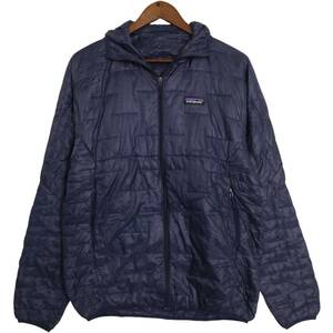 00年代 patagonia パタゴニア ナノパフジャケット アウトドア ネイビー (メンズ S相当) 中古 古着 A2931