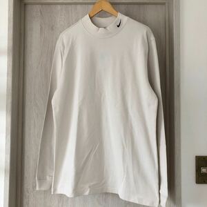 (k) 新品未使用 タグ付 NIKE ナイキ AS M LS MOCK NECK SHIRT モックネックシャツ 長袖 サイズXL カットソー トップス コットン 白