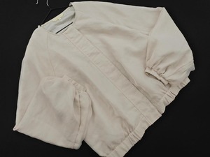 BEAMS HEART ビームスハート シフォン ブルゾン ジャケット sizeS/ベージュ ■◇ ☆ elb7 レディース