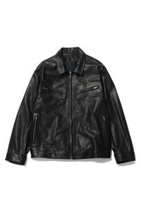 Porter ClassicPC SINGLE RIDERS JACKET W/LOVE & PEACE SILVER / BLACK (PC-017-2413) レザージャケット ブラック