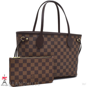 ルイヴィトン トートバッグ レディース ネヴァーフルPM ダミエ エベヌ ポーチ付 N41359 LOUIS VUITTON 未使用新品