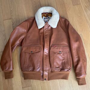 Supreme / Schott LEATHER A-2 FLIGHT JACKET L 2016AW / シュプリーム ジャケット ショット レザージャケット ボア 