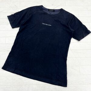 1471◎ Calvin Klein Jeans カルバン クライン ジーンズ トップス カットソー tシャツ 半袖 クルーネック ブラック メンズL