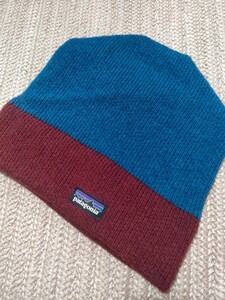 新品 定価7480 Patagonia パタゴニア FUN HOG BEANIE ウール ニットキャップ 帽子 ニット帽 ブルー ワイン