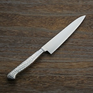 名入れ無料 ペティナイフ 両刃 150mm モリブデンバナジウム鋼 共柄 ステンレス一体型 日本製