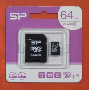 SD変換アダプタ有り SP-MCSDXC64GB10 SPシリコンパワー microSDXCカード 64GB CLASS10 UHS-1対応