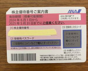 ANA株主優待券 1枚　有効期限2025年5月31日