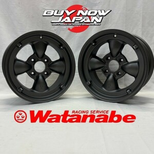 【在庫あり即納】RS Watanabe GOTTI 15×7.5J+8.5 4H-114.3 ブラック　2本 / 15インチ ワタナベ アルミホイール