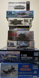 TAMIYA F-35A F-35C ICM leopard2A6 with crew F-14D SUPER TOMCAT F-35B LIGHTNING MkV RFM Leopard2A6captured version T-80wheels