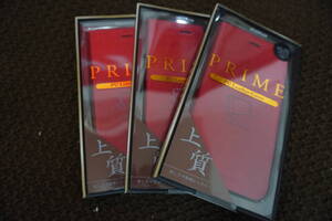 ★iPhone６Plus アイフォン6Plus PRIME Leather Cover レザーケース レッド 3個セット 多機能 セール★