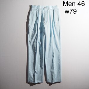 M8203P ▼NEAT ニート▼ 新品 23AW 2タック コットンチノ ワイドパンツ ライトブルー 46 / 23-02NC NEAT Chino ニートチノ 春～秋 rb mks