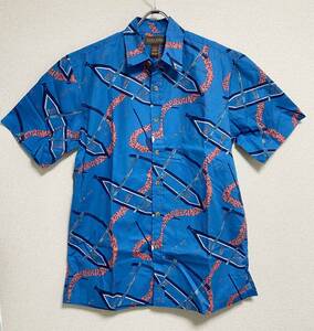 新品 US-M ★ COOKE STREET アロハシャツ ブルー 総柄 L XL LL コストコ ハワイ aloha shirt 開襟 半袖 シャツ 青 ピンク 大きいサイズ