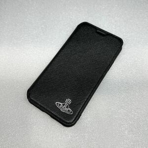 □/Vivienne Westwood/ヴィヴィアンウエストウッド/iPhoneケース/手帳型/カード収納/マグネット式/ブラック/黒/レディース/メンズ/