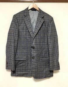 ら1402 Brooks Brothers ブルックスブラザーズ チェック ウールテーラードジャケット 38SHT グレー カシミヤ混 2B