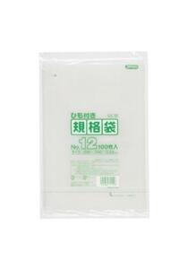 規格袋ひも付 12号100枚入03LLD透明 LK12 まとめ買い 40袋×5ケース 合計200袋セット 38-469