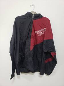 Reebok リーボック ナイロン ジャンバー ジャンパー ブルゾン ヴィンテージ USED 黒ワイン L