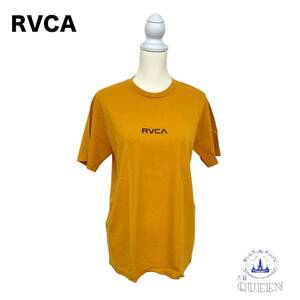 ☆新品☆ RVCA ルーカ トップス ロゴ Tシャツ AJ043-241 半袖 シンプル レディース マスタード S u-28 送料無料