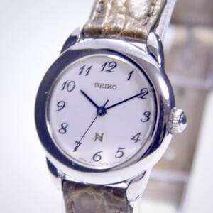 セイコー SEIKO 腕時計 ノイエ Noie 1F21-0050 3針 クォーツ レディース ホワイト文字盤 稼働品 2402005