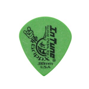 In Tune Guitar Picks DGP4-C88 GrippX-XJJ 0.88mm Green ギターピック×12枚