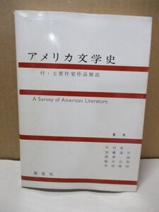 英宝社 アメリカ文学史 1988 中村英一・加藤道夫・唐澤恪・福田立明・丹羽隆昭