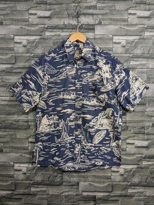 ★送料無料★KALAHEO　アロハシャツ　半袖 シャツ　ハワイアンシャツ　トップス　MADE IN HAWAII　メンズ　Mサイズ