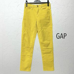 ★2456 GAP コーデュロイ パンツ イエロー サイズ24 レディース