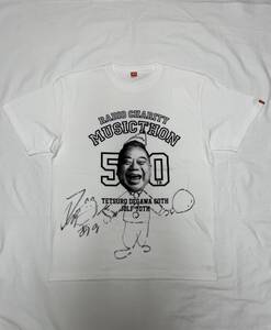 [チャリティ]あのさん　直筆サイン＆らくがき入り　ミュージックソンチャリティTシャツ　笑顔verホワイト