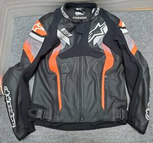 アルパインスターズ Atem V4 レザージャケット EUR48 USA38 ブラック レッド 黒 赤 alpinestars OA34071 パンチング